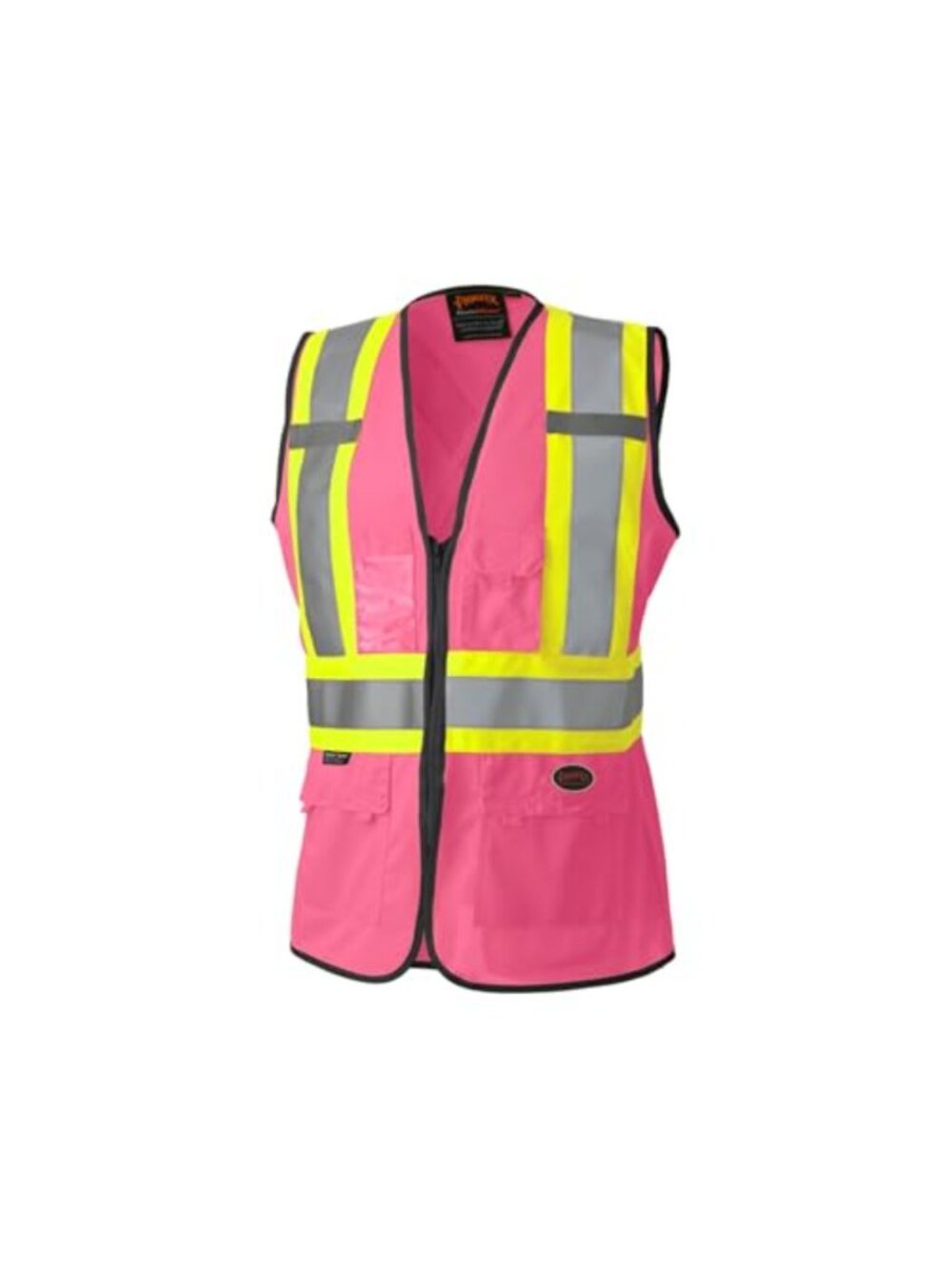 Hi-Vis Reflective Safety Vest with Pockets for Women